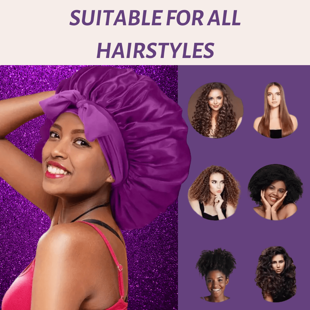 Satin-Nachtmütze zum Schutz Ihrer Haare mit Eleganz
