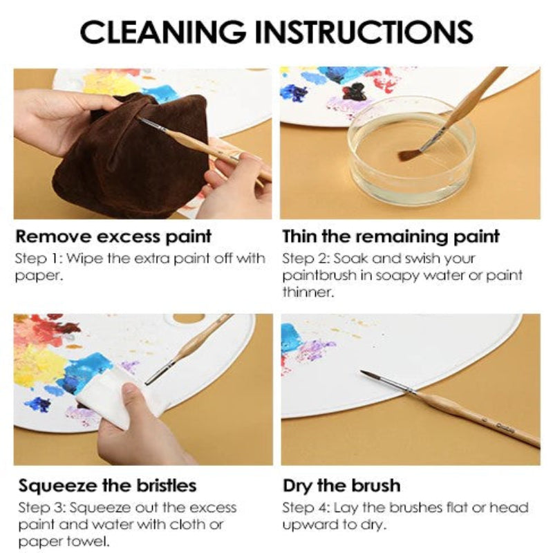 細かい完璧なディテールのための精密ブラシ (x11)