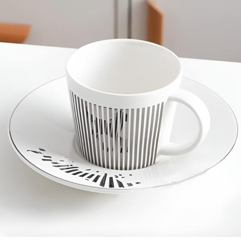 A stylish coffee with a cup that reveals a secret