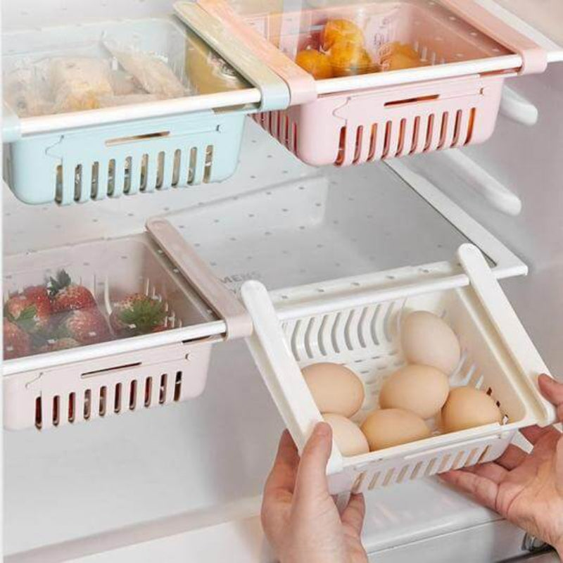 Adjustable organizer for refrigerator