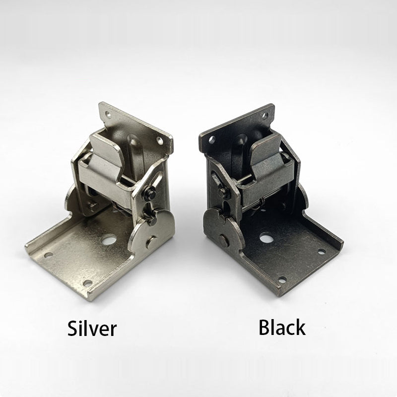 צירי רהיטים מפלדת אל חלד מתקפלים עם נעילה אוטומטית בזווית של 90 מעלות (x2)