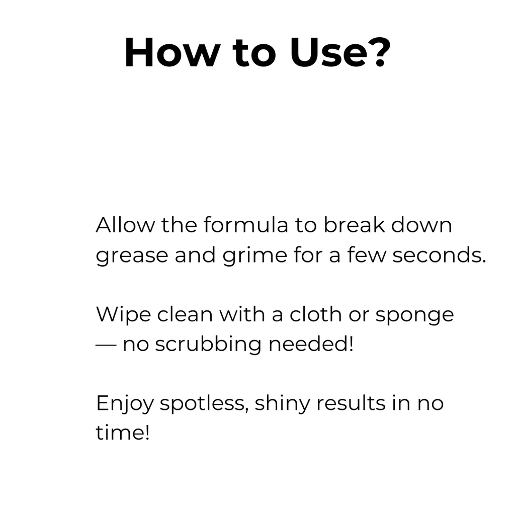 No-rinse degreasing spray for a sparkling home 