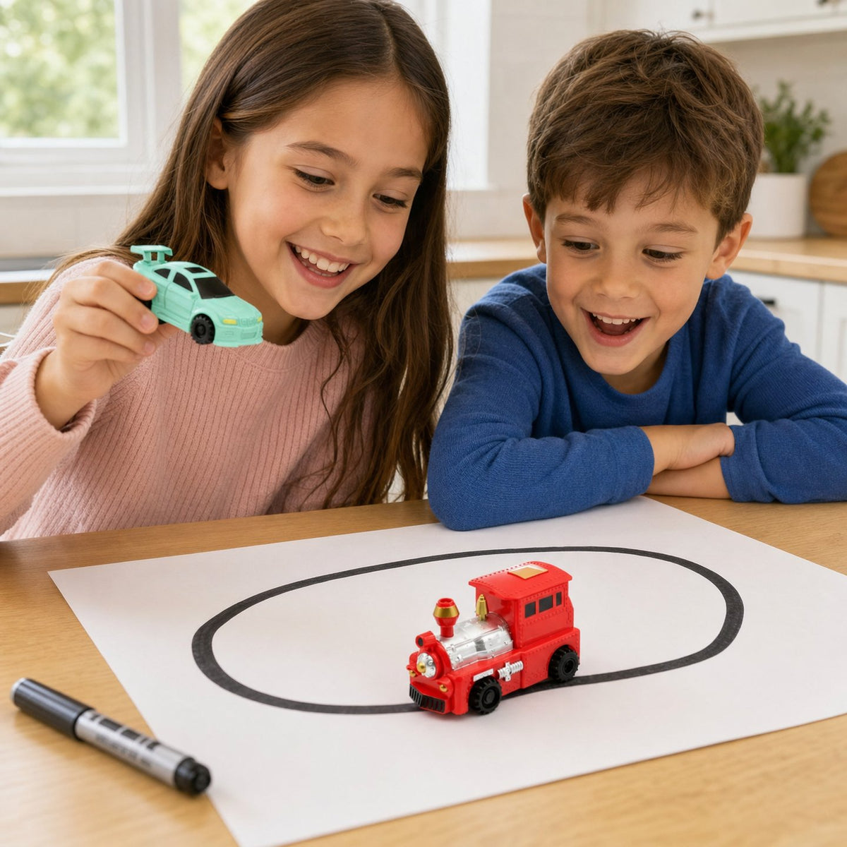 The magic car that follows your drawings as if by magic 