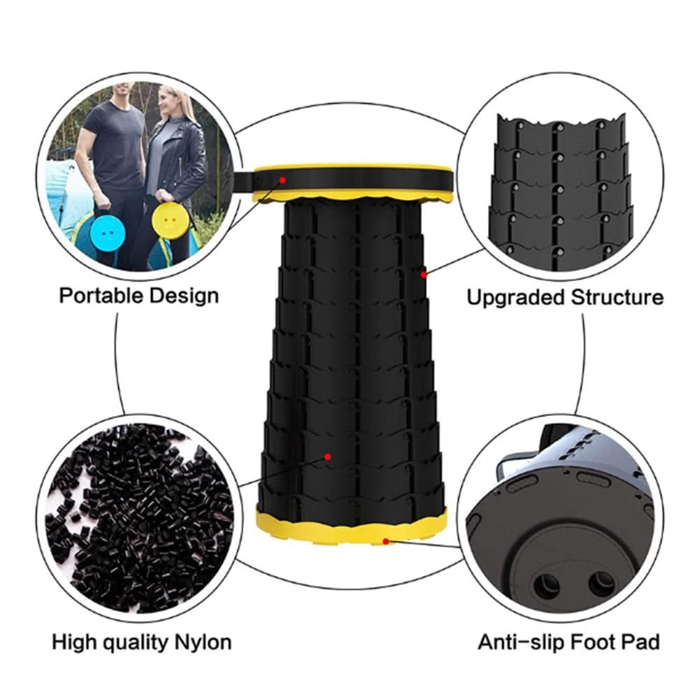 Taburete plegable – Asiento instantáneo en cualquier lugar 