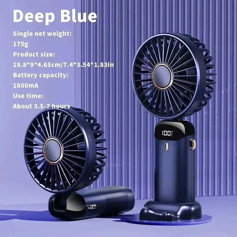 Powerful mini fan with smart LED display 