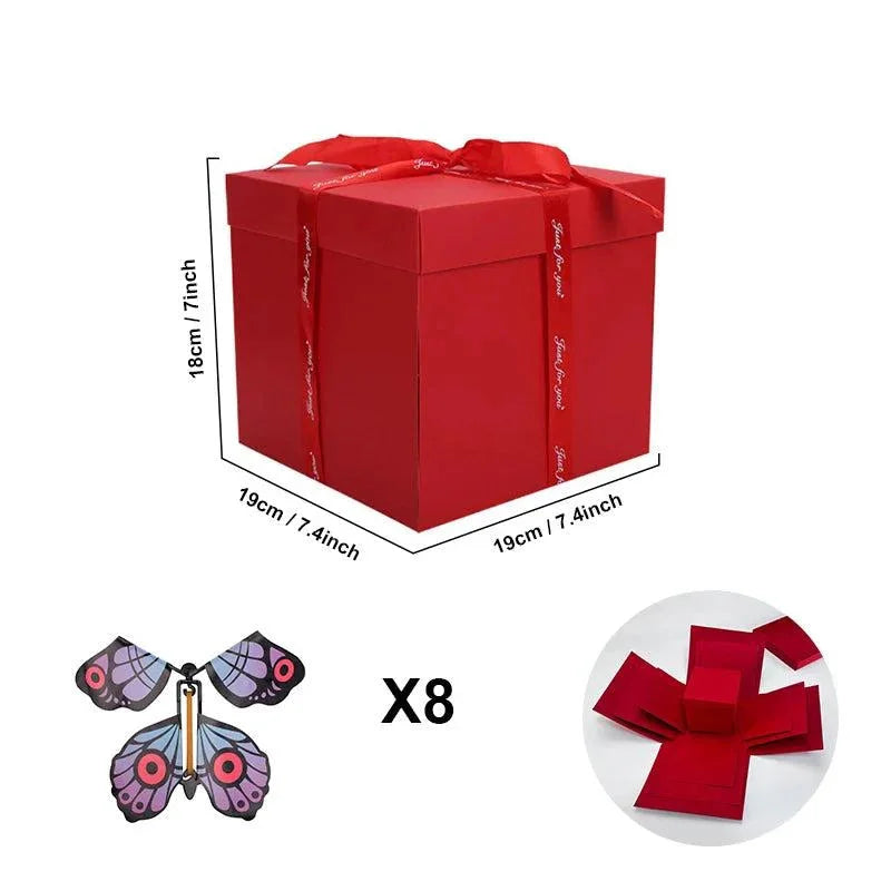 Caja regalo explosiva de recuerdos — Rojo, foto 14
