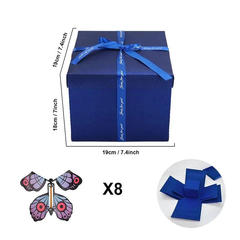 Caja regalo explosiva de recuerdos — Azul, foto 15