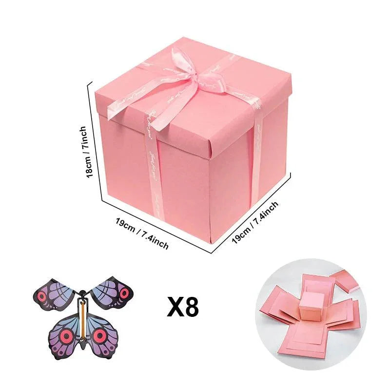 Caja regalo explosiva de recuerdos — Rosa, foto 17